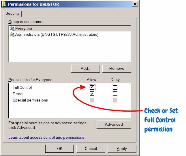 Unable to change the registry key value